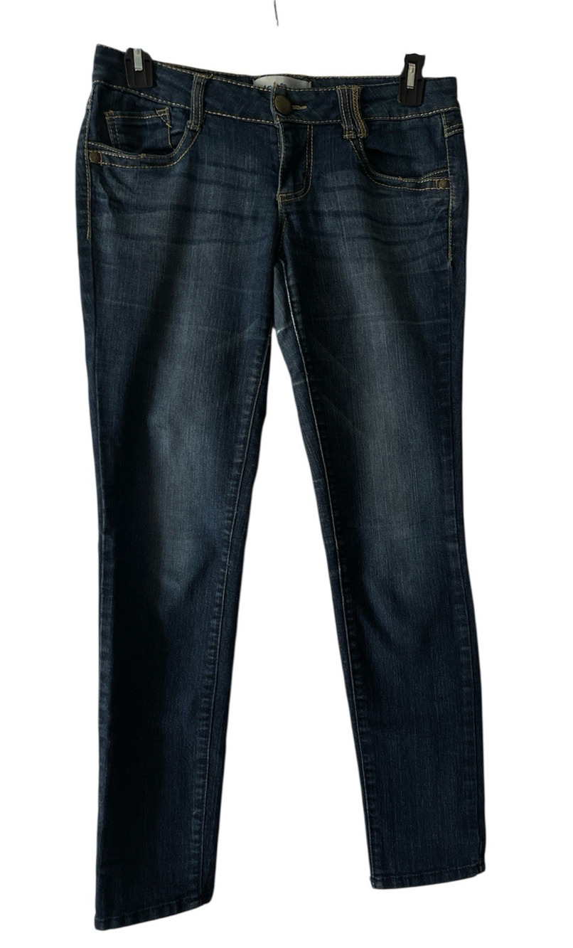 Jolt Womens Juniors Jeans Size 7 Dark Blue Stretch Denim 31x29.75